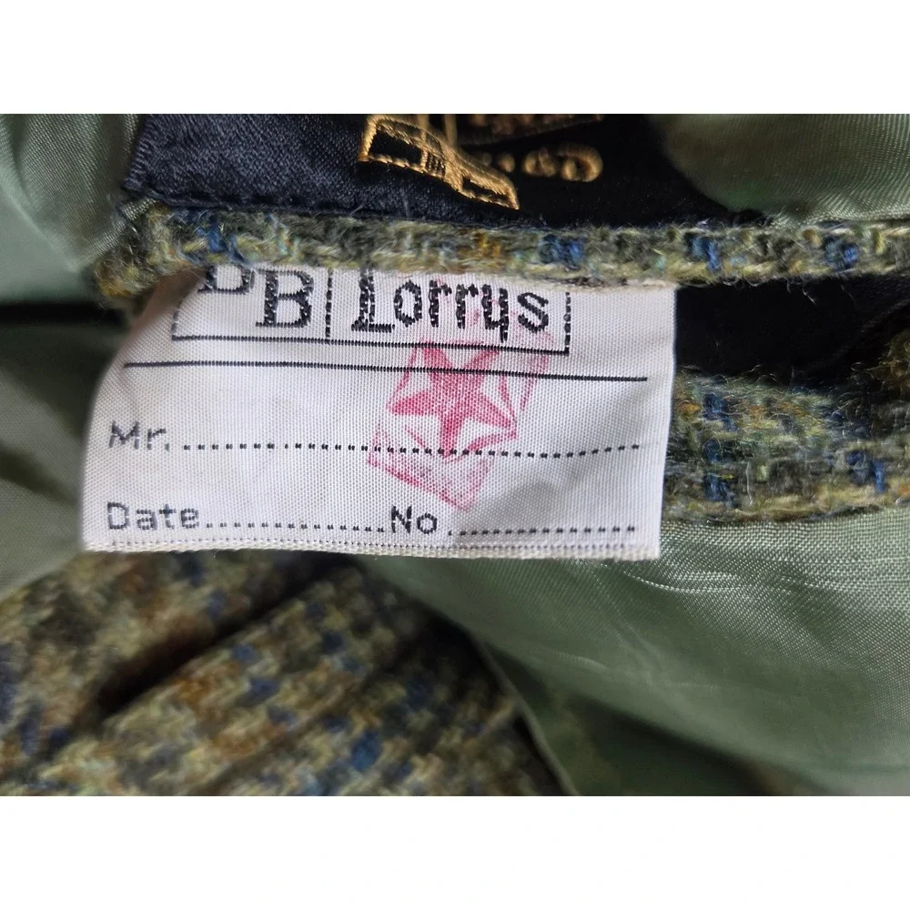 Glenkirk B&B Lorrys Vintage Wool Plaid Blazer Green Brown Tweed Sport Coat 44 S